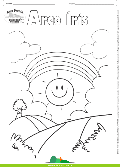 Desenhos para Colorir - Arco Íris