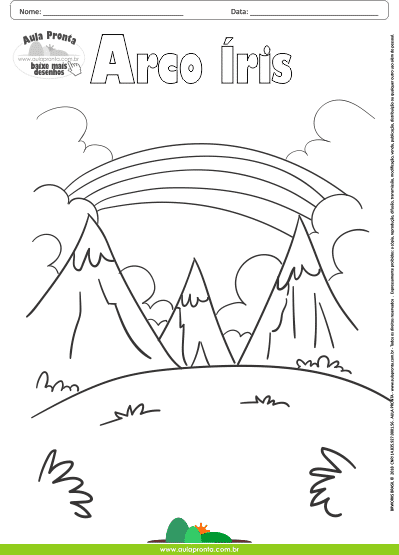Desenhos para Colorir - Arco Íris