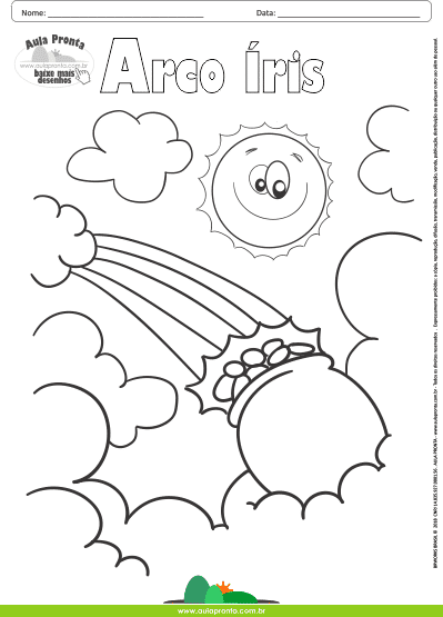 Desenhos para Colorir - Arco Íris