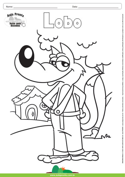 Desenho de Lobo para Colorir - Colorir.com