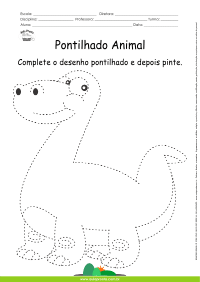 Atividade ligue os pontos Dinossauros para imprimir