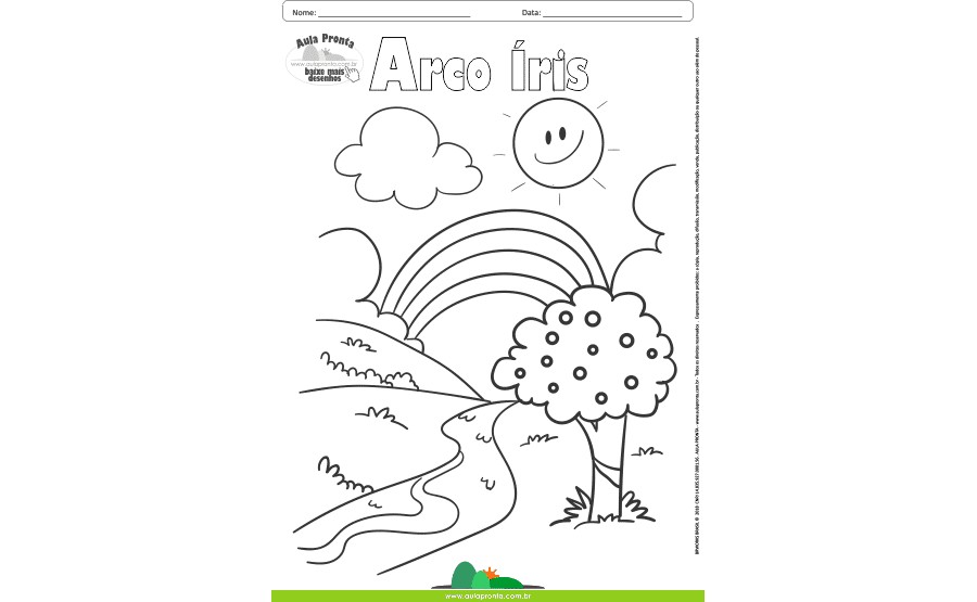 Desenhos para Colorir - Arco Íris