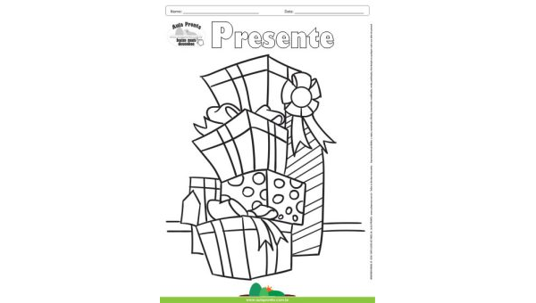 Desenho para Colorir – Fantasia - Presente