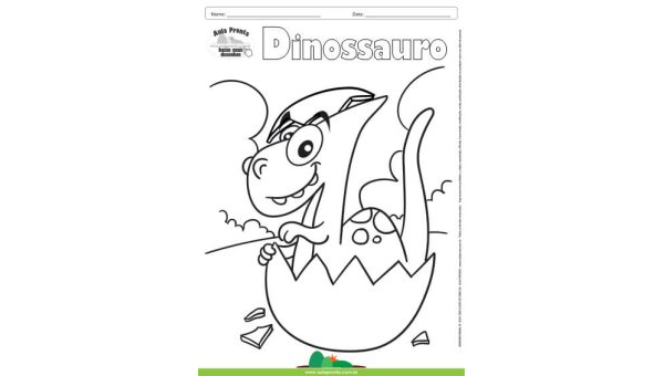 Desenho para Colorir – Animais - Dinossauro