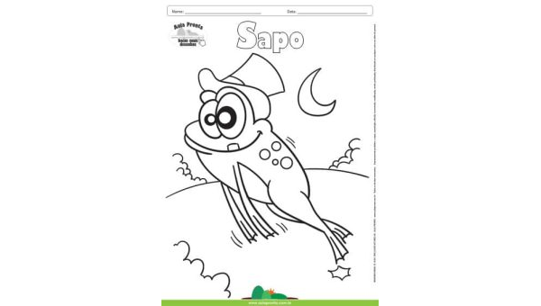 Desenho para Colorir – Animais - Sapo