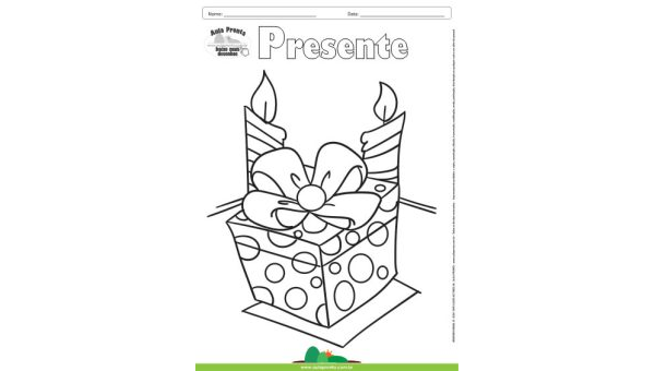 Desenho para Colorir – Fantasia - Presente