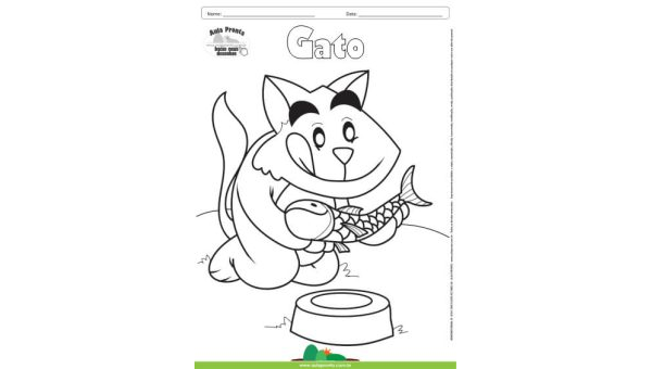 Desenho para Colorir – Animais - Gato