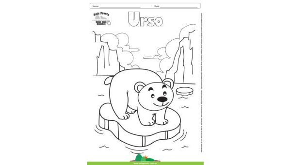 Desenho para Colorir – Animais - Urso
