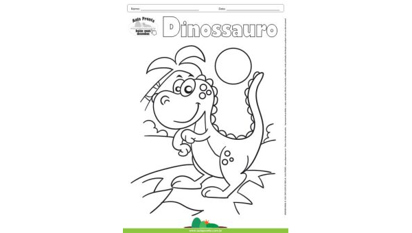 Desenho para Colorir – Animais - Dinossauro