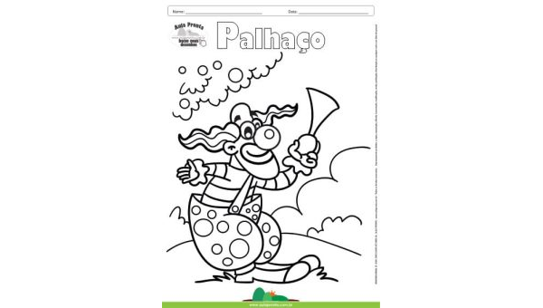 Desenho para Colorir – Fantasia - Palhaço