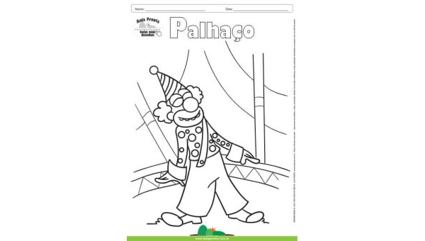 Desenho para Colorir – Fantasia - Palhaço