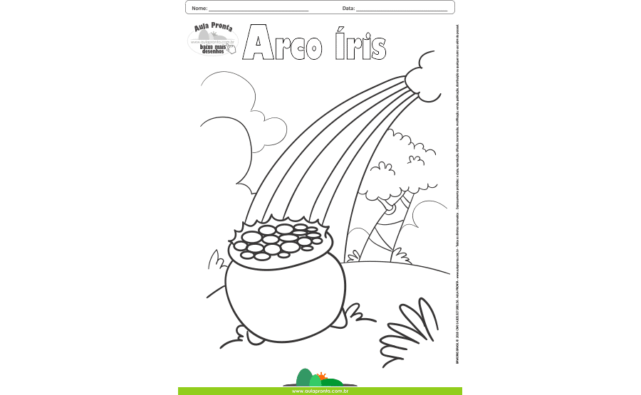 Desenhos para Colorir - Arco Íris