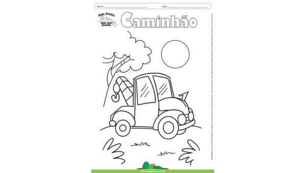 Desenho para Colorir – Transporte Caminhão