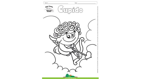 Desenho para Colorir – Fantasia - Cupido - Amor