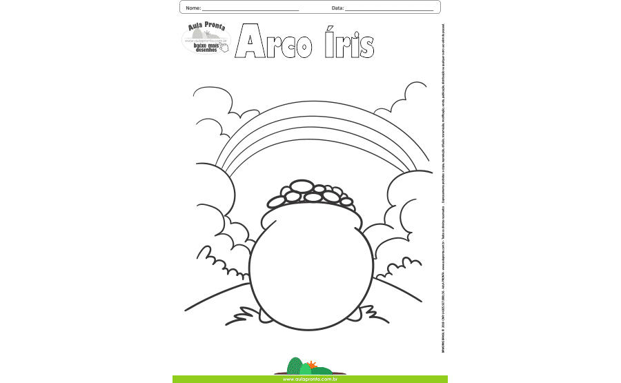 Desenhos para Colorir - Arco Íris