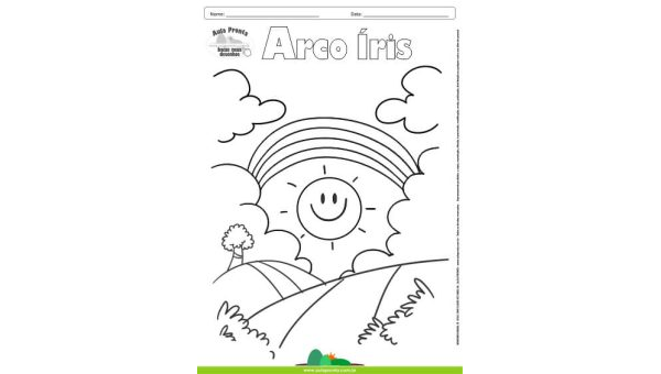 Desenhos para Colorir – Arco Irís