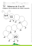 Números de 11 ao 20