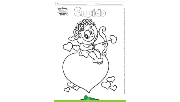 Desenho para Colorir – Fantasia - Cupido - Amor