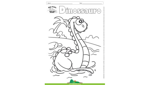 Desenho para Colorir – Animais - Dinossauro