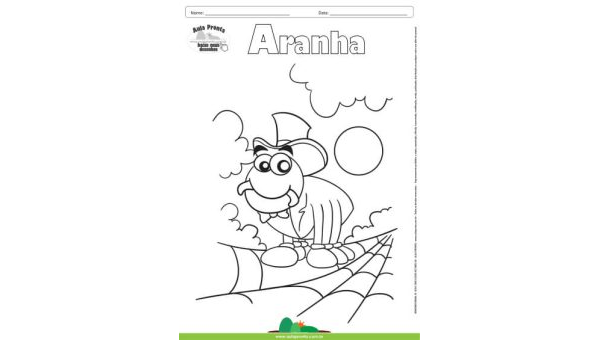 Desenho para Colorir – Animais - Aranha
