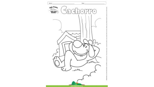 Desenho para Colorir – Animais - Cachorro