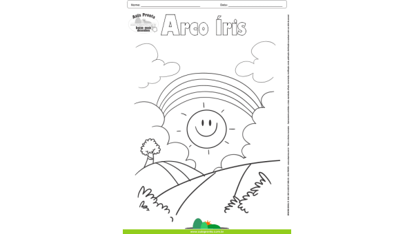 Desenhos para Colorir - Arco Íris