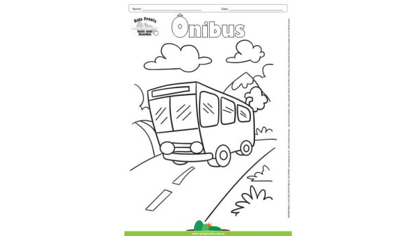Desenho para Colorir – Transporte Ônibus