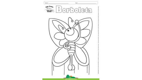 Desenho para Colorir – Animais - Borboleta