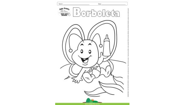 Desenho para Colorir – Animais - Borboleta