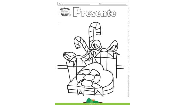 Desenho para Colorir – Fantasia - Presente