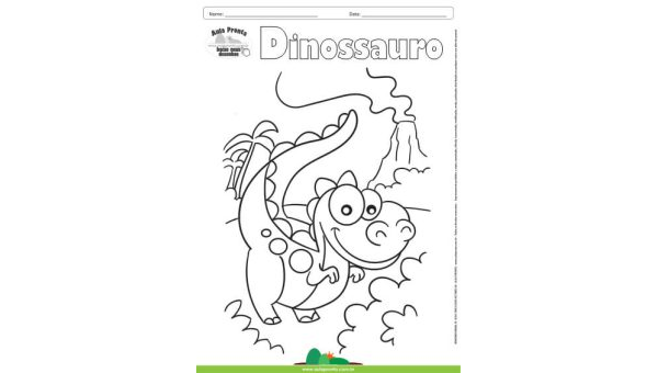 Desenho para Colorir – Animais - Dinossauro
