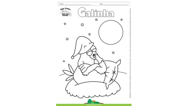 Desenho para Colorir – Animais - Galinha