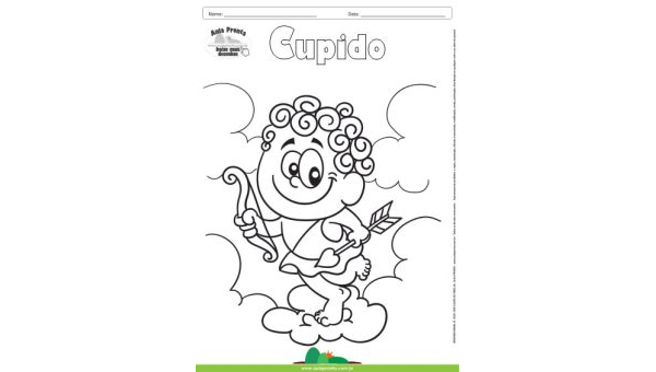 Desenho para Colorir – Fantasia - Cupido - Amor