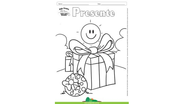 Desenho para Colorir – Fantasia - Presente