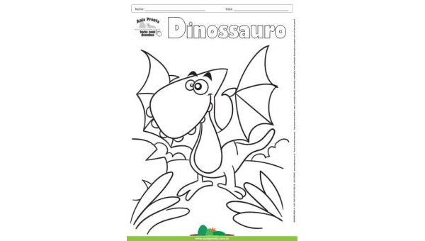 Desenho para Colorir – Animais - Dinossauro