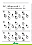 Números até 10 - Pinte a Quantidade que se pede