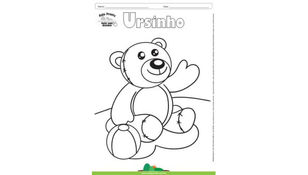 Desenho para Colorir – Fantasia - Ursinho