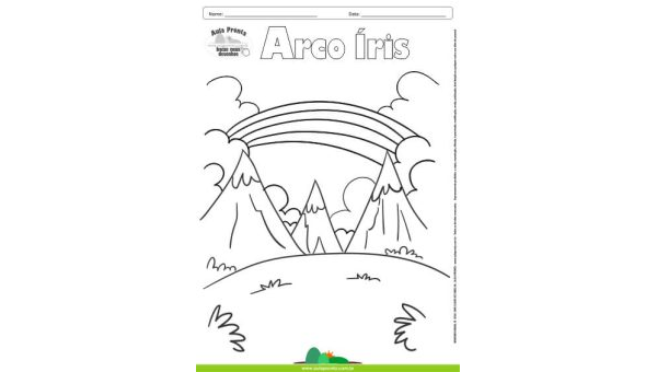 Desenhos para Colorir – Arco Irís