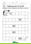 Números de 11 ao 50