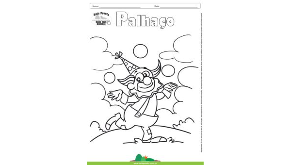 Desenho para Colorir – Fantasia - Palhaço