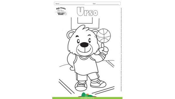 Desenho para Colorir – Animais - Urso