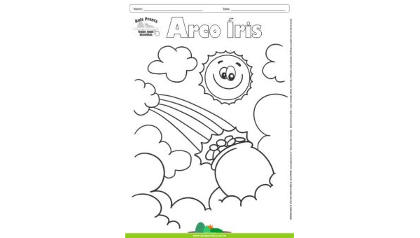 Desenhos para Colorir – Arco Irís