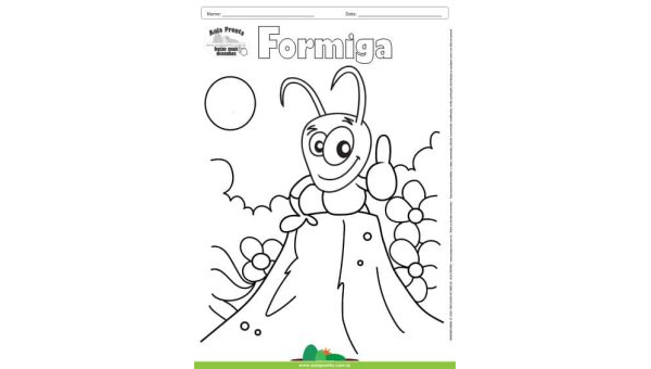 Desenho para Colorir – Animais - Formiga