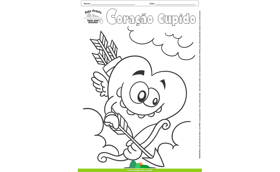 Desenhos para Colorir - Corações I Love You