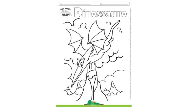 Desenho para Colorir – Animais - Dinossauro
