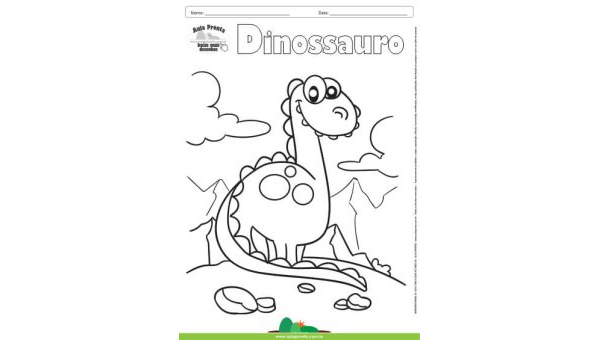 Desenho para Colorir – Animais - Dinossauro