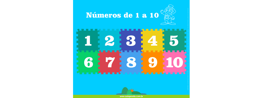 Números de 1 a 10 - Painel Didático
