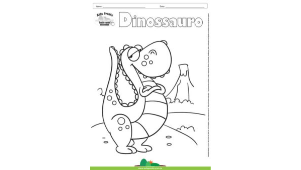 Desenho para Colorir – Animais - Dinossauro