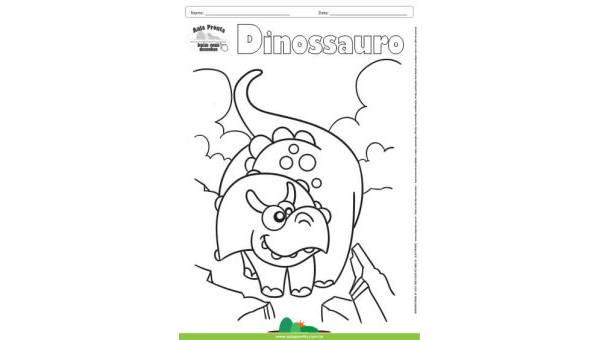 Desenho para Colorir – Animais - Dinossauro