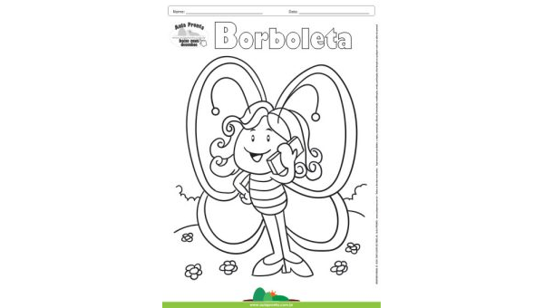 Desenho para Colorir – Animais - Borboleta